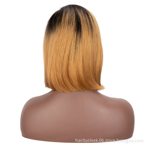 Pixie Cut Bob With side Part Natural Brazilian Remy Straight Hair Lace Part Wig Lace Front Wigs Human Hair Wigs For Black Woman